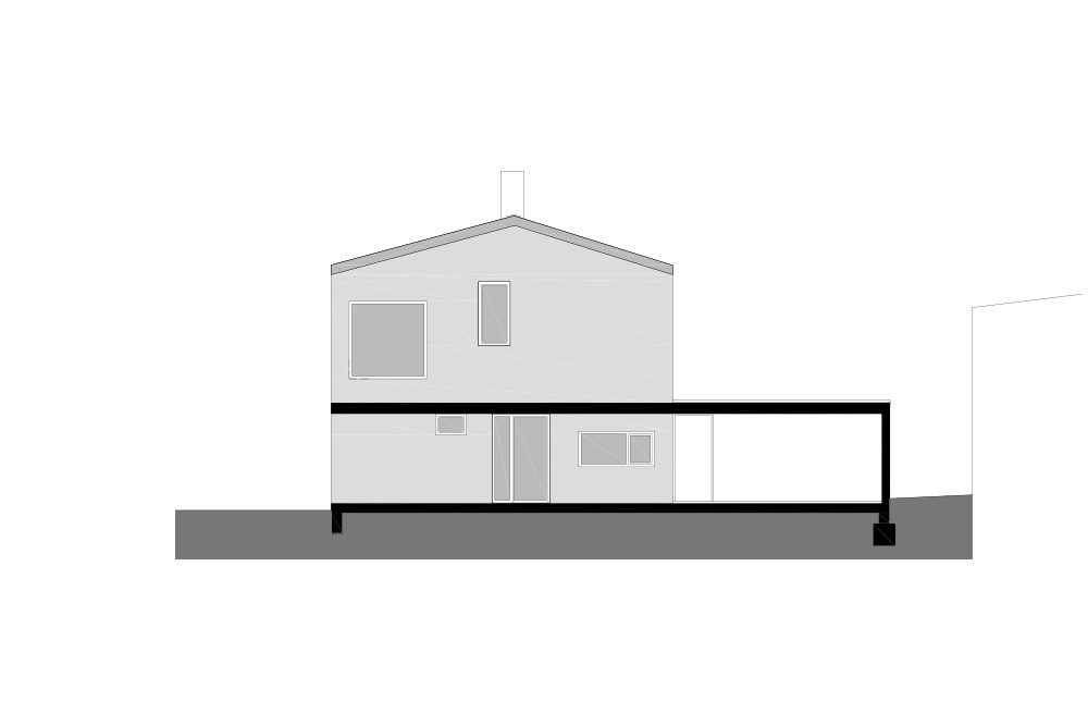 Haus 2   Schnitt 2.3 & Ansicht Nordwest