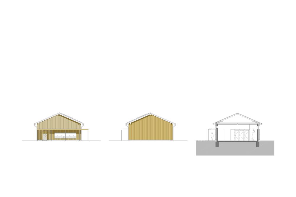 Ansicht NW, SO I Schnitt A-A