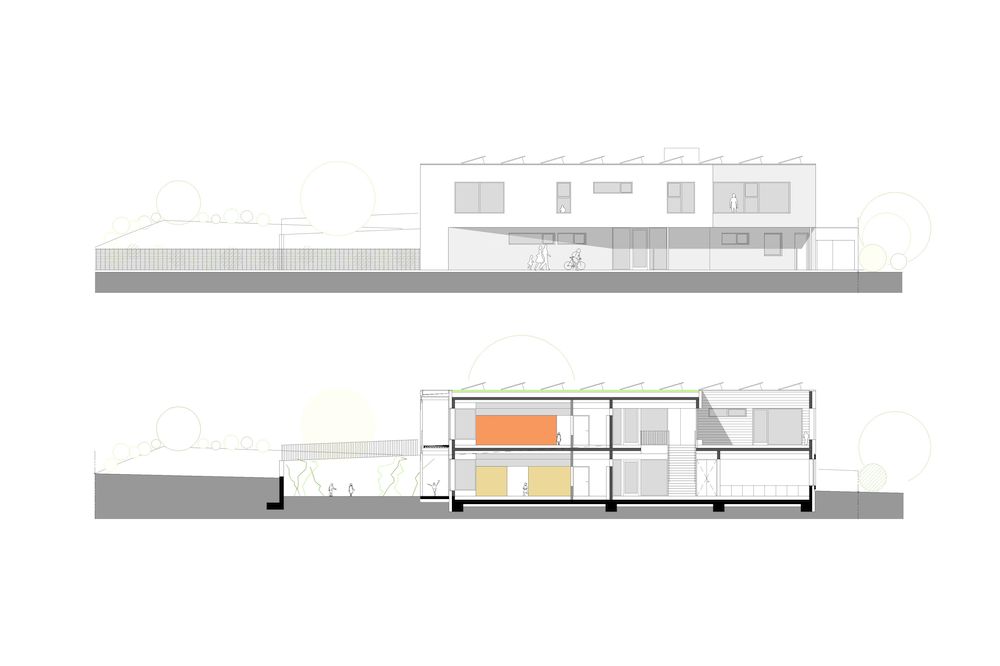 Ansicht OST I Schnitt 2-2